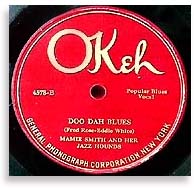 Okeh label for Mamie Smith and her Jazz Hounds